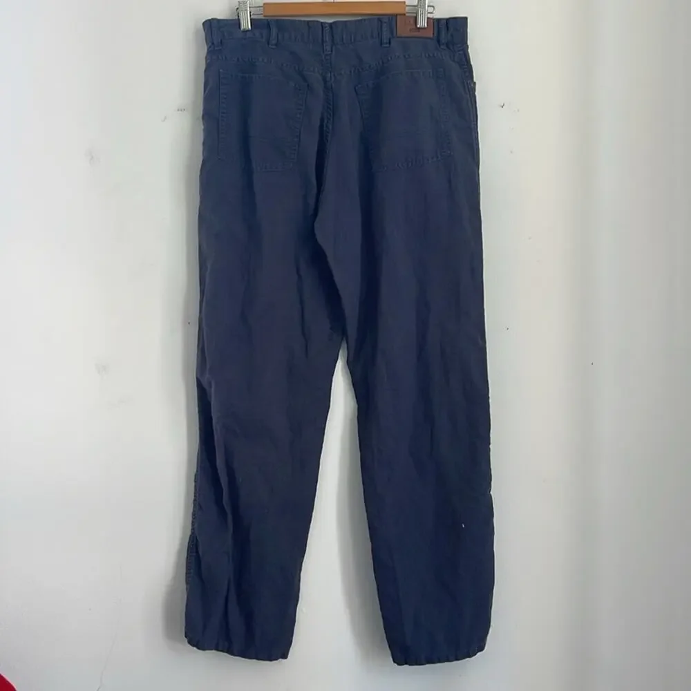 L. L. Bean 1912 cotton linen blend flat front twill chino straight leg pants